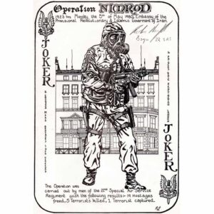 Robin Horsfall operation nimrod 1980 joker card